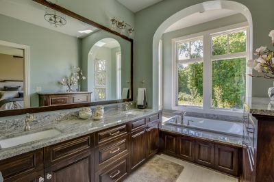 Elegant Vanity and Tile Work